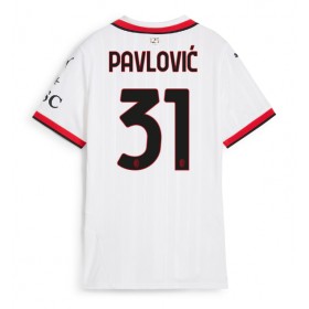 AC Milan Strahinja Pavlovic #31 Borte skjorte til dame 2024-25 Kortermet